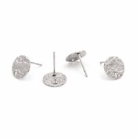 Ohrstecker Plättchen mit zart strukturierter...