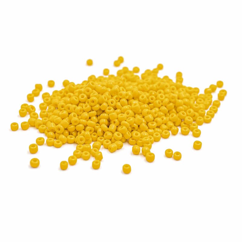 Rocailles Perlen in gelb 3mm 20 Gramm