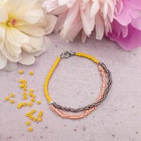 Rocailles Perlen in gelb 3mm 20 Gramm