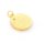 Messing-Anhänger 18k Gold beschichtet mit rotem Herz & Zirkonia – 16x18 mm