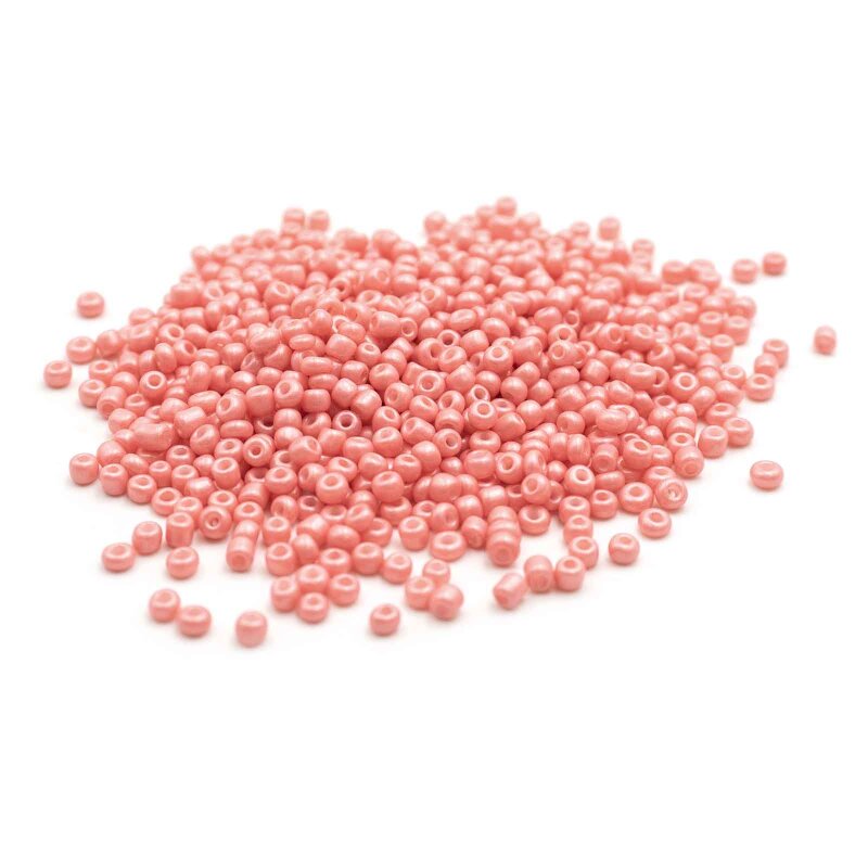 Rocailles Perlen in mattem rosa 3mm 20 Gramm