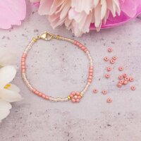 Rocailles Perlen in mattem rosa 3mm 20 Gramm