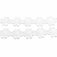 Spitzenband in weiß 2,5cm 1 Meter