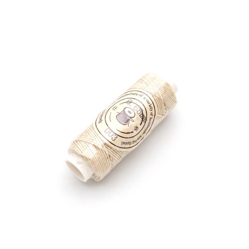 Polyesterkordel gewachst in Creme 0,65 mm 20 m