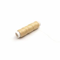 Polyesterkordel gewachst in Creme 0,65 mm 20 m