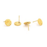 Plättchen Ohrstecker mit strukturierter...