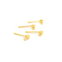 Ohrstecker mit Öse 11 mm aus Edelstahl in Goldfarben...