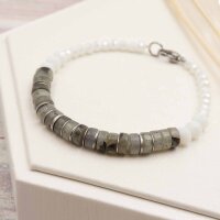 Heishi Perlen aus Labradorite 3x6mm 20 Stück