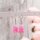 Gummibärchen Anhänger Resin Pink Glitzer 22mm Schmuckanhänger Set 6 Stück