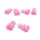 Gummibärchen Anhänger Resin Pink Glitzer 22mm Schmuckanhänger Set 6 Stück