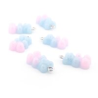 Anhänger Gummibär aus Resin im Farbverlauf Blau...