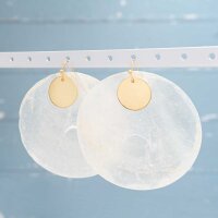 Capiz Muschelscheiben in cremeweiß 60mm 10 Stück