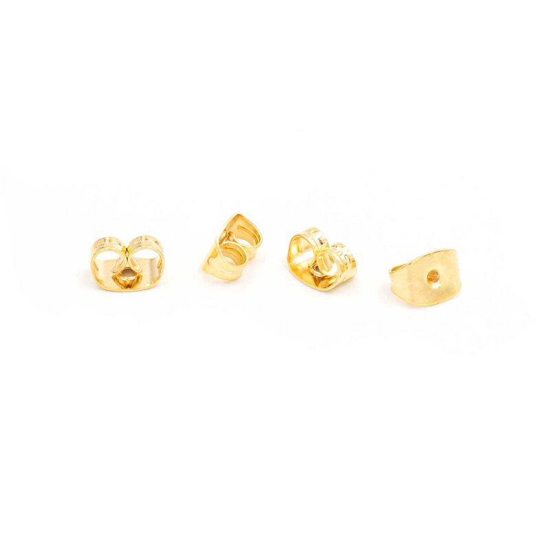 Ohrstopper für Ohrstecker mit 24k Goldbeschichtung 4 Stück