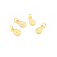 Anhänger mit Prägung Tropfen in goldfarben...