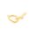 Knebelverschluss oval aus 304 Edelstahl mit 18K Goldbeschichtung IP, 2 Set