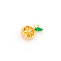 Anhänger Zitrone mit Zirkonia und 18k Gold...