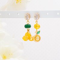 Anhänger Zitrone mit Zirkonia und 18k Gold...