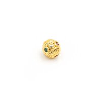 Zwischenperlen aus Messing mit Zirkonia und 18k...