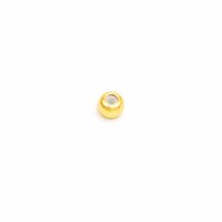 Stopperperlen aus Messing mit 18k Goldbeschichtung 6mm 4...