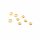 geriffelte Perlkappen aus Messing, 24K Goldbeschichtung, 4,5 mm, 8 Stück