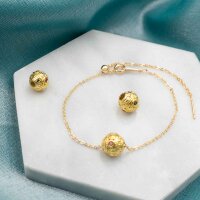 Armband Rohling Messing 18k vergoldet 22cm mit...