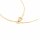Armband Rohling Messing 18k vergoldet 22cm mit Stopperperle Schiebeverschluss