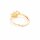 Ring für halbgebohrte Perlen mit Zirkonia 18K Gold beschichtet 1 Stück