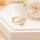 Ring für halbgebohrte Perlen mit Zirkonia 18K Gold beschichtet 1 Stück