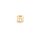 Perle Zylinder mit klaren Zirkonia Steinen 18K Gold beschichtet 1 Stück