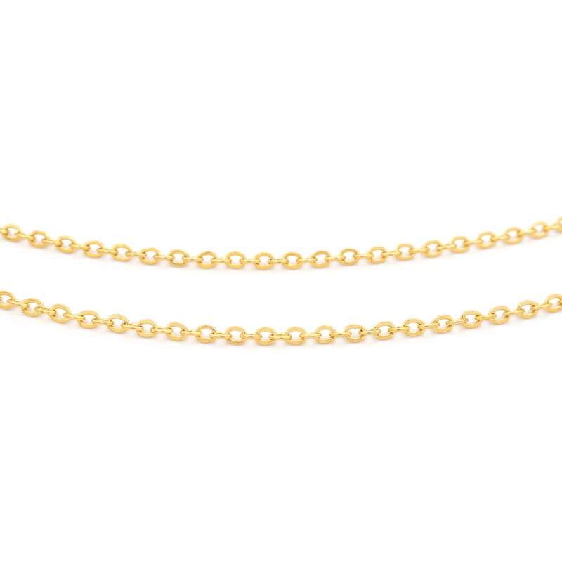 Gliederkette aus 304 Edelstahl in goldfarben 50cm PVD-Beschichtung 1 Stück