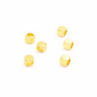 Zwischenperlen aus Messing in goldfarben 4 mm 6 Stück