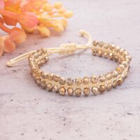 facettierte Glasschliffperlen in Beige 4 x 3 mm 50...