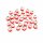 Perle als Apfel aus Polymerton in rot 30 Stück