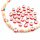 Perle als Apfel aus Polymerton in rot 30 Stück