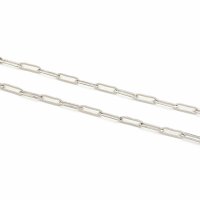 Paperclip Gliederkette in Platinfarben aus 304 Edelstahl...