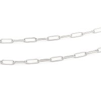 Paperclip Gliederkette aus 304 Edelstahl 12x4mm 1 Meter