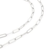 Paperclip Gliederkette aus 304 Edelstahl 12x4mm 1 Meter