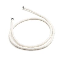 Heishiperlen aus Polymerton in weiß 1 Strang 3 mm