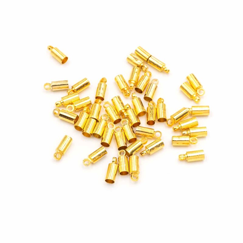 Endkappen aus Messing für 3mm Bänder 40 Stück