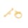 Knebelverschluss mit 18k Goldbeschichtung 2er Set