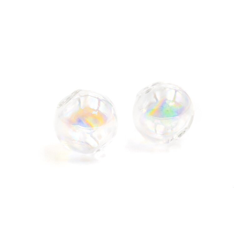 Hohlperlen mit Holo Effekt zum Befüllen 12mm 2 Stück