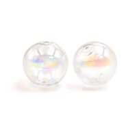 Hohlperlen mit Holo Effekt zum Befüllen 18mm 2...