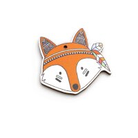 Anhänger aus Holz Fuchs 4 Stück