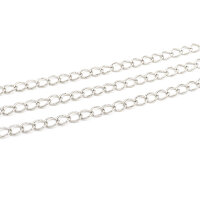 2m Gliederkette in platinfarben, groß
