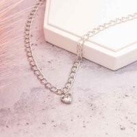 2m Gliederkette in platinfarben, groß