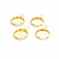Fassungen aus 304 Edelstahl mit 18k Gold beschichtet 10mm...