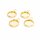 Fassungen aus 304 Edelstahl mit 18k Gold beschichtet 10mm 4 Stück