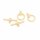 Knebelverschluss mit 18k Goldbeschichtung 2 Set
