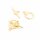 Knebelverschluss mit 18k Goldbeschichtung 2 Set