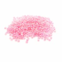 Rocailles Perlen in pink mit Holo Effekt 3mm 20 Gramm